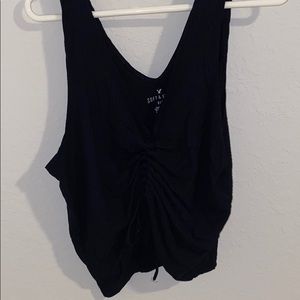 american eagle lace up cropped tank